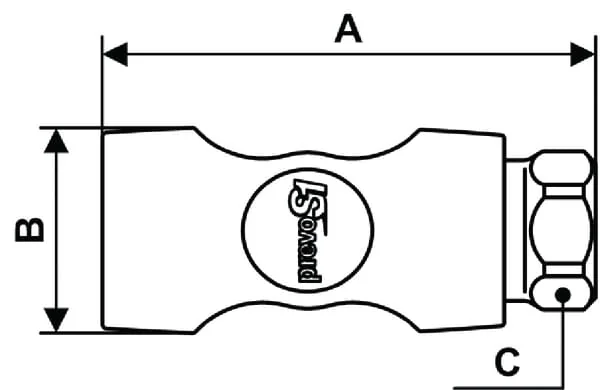 Prevost - ISI081101 - Prevost Safety Quick Coupling Pipe Thread BSP 1/4"