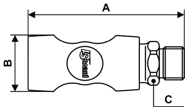 Prevost - ISI081151 - Prevost Safety Quick Coupling Pipe Thread BSP 1/4"