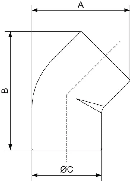 Prevost - PVR4CE63 - Prevost Elbow Bi/Bi 63mm 45°, Fittings