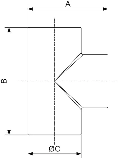 Prevost - PVRTEE50 - Prevost Tee 50 mm 90°, Fittings