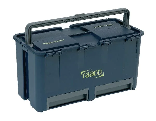Raaco - 136587 - Toolbox 30L Capacity, Blue Polypropylene, 4 Compartments, Compact 27