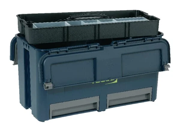 Raaco - 136587 - Toolbox 30L Capacity, Blue Polypropylene, 4 Compartments, Compact 27