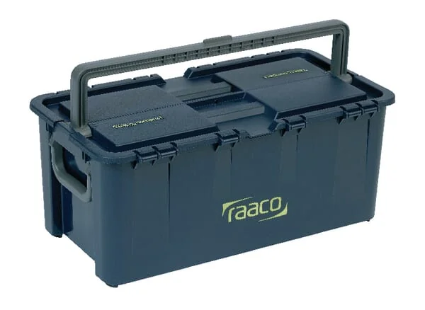 Raaco - 136594 - Toolbox 40L Capacity, Blue Polypropylene, 2 Compartments, Compact 37