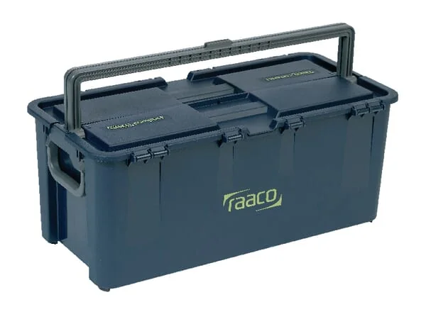 Raaco - 136617 - Toolbox 50L Capacity, Blue Polypropylene, 2 Compartments, Compact 50