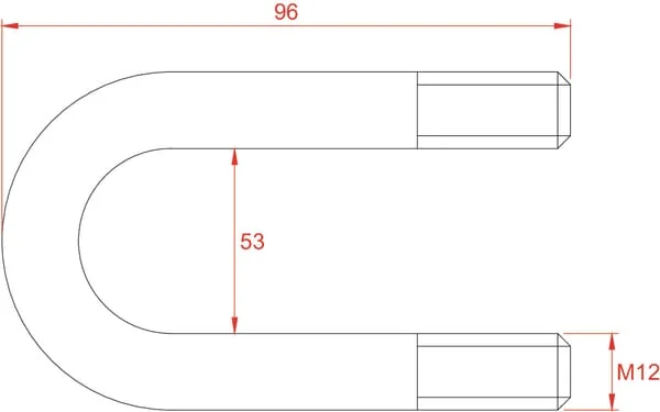 Rabe Agrar - 64640510 - U Bolt M12 Rabe Agrar
