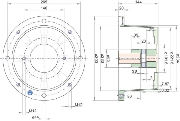 Raja Lovejoy - RV300144200 - Bell Housing L K J 300 SAE-B