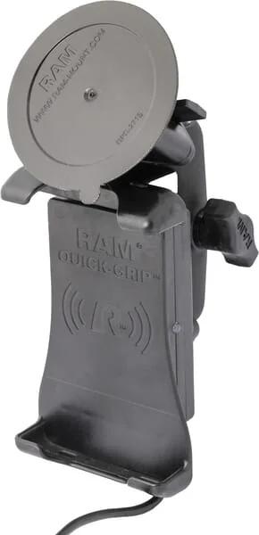 RAM® Mounts - RAMB166UN14W - Phone Mount with Charging and Suction Cup
