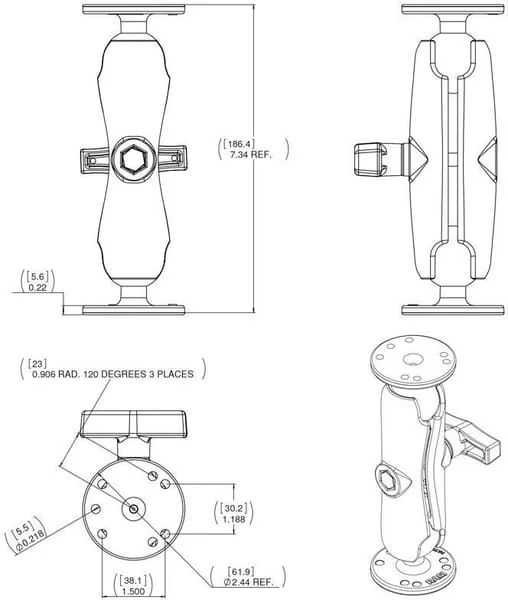 Ram Mounts - RAMC101 - Complete Mounting Set RAMC