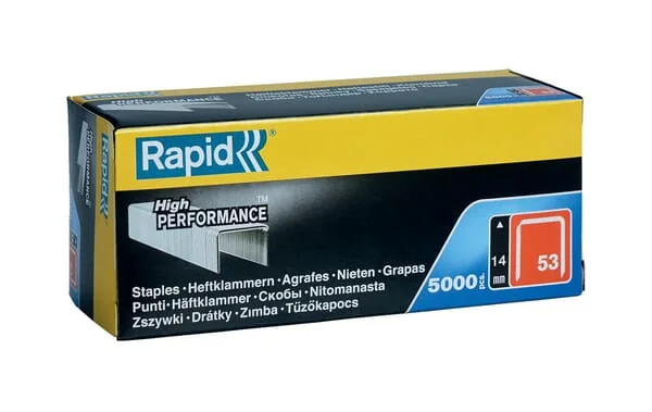 Rapid - 11860410 - Rapid Staples 53/14mm Galvanized, 5,000 Pieces