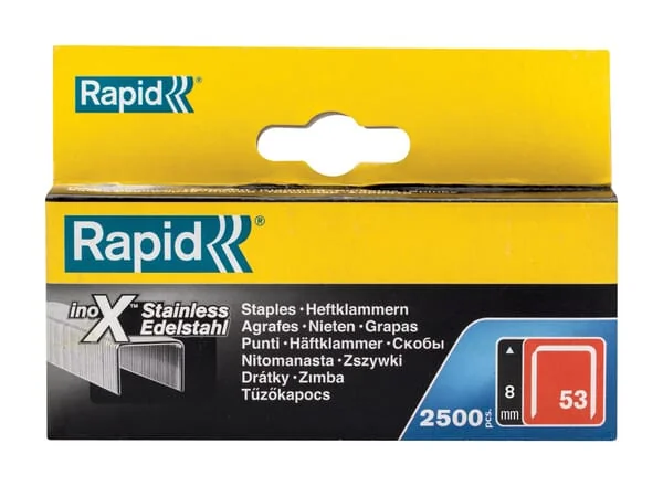 Rapid - 23808000 - Rapid Staples 53/8mm Stainless Steel, 2,500 Pieces