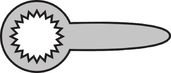 Red Rooster - 475G35 - Cutting Knife Straight 35mm Red Rooster