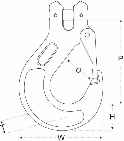 Rema - 2638010 - Load Hook with Latch + Shackle Win PSW-10