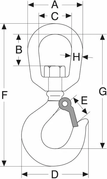 Rema - HH3A16000 - Rema Swivel Hook S 6703A - 16000 kg