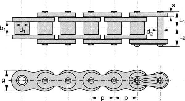 Rexnord - KE160 - Roller Chain ASA 160