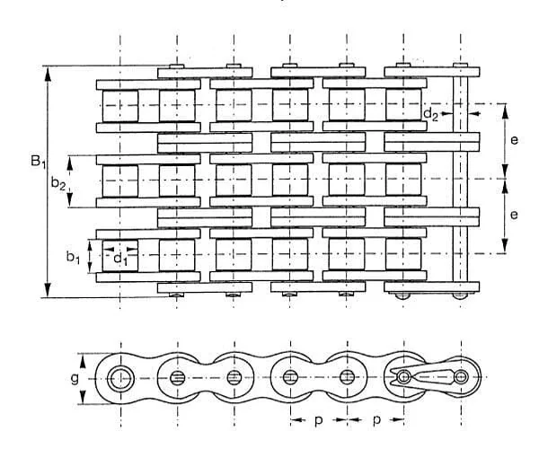Rexnord - KT34716 - Chain Triplex 3/4 x 7/16