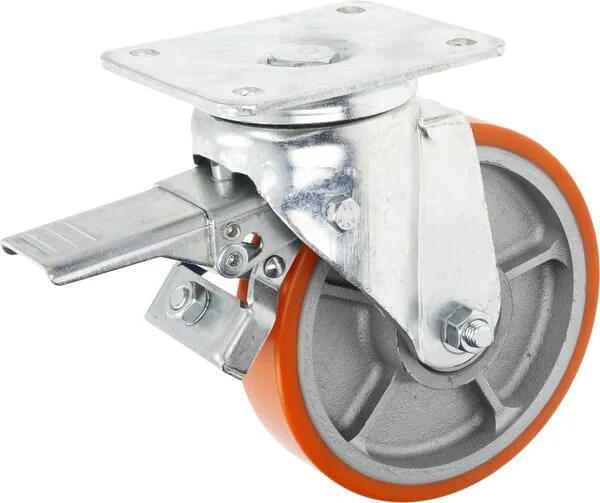 Ro Carr - WH700P175 - Swivel Wheel Polyurethane Total Stop
