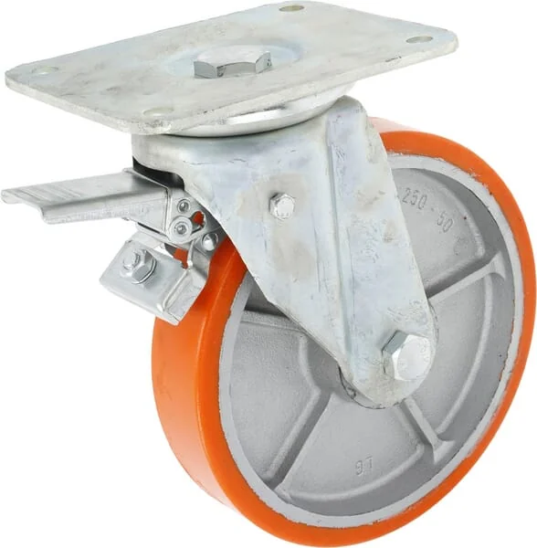 Ro Carr - WH700P250 - Swivel Wheel Polyurethane Total Stop