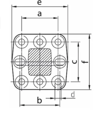 Rockinger - RO59343 - Tow Ball With Eye 80mm / 145x145mm