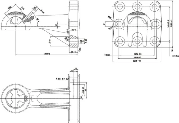 Rockinger - ROE57L039 - Towing Eye Ball Flanged Ball Coupling 80mm, Low-Maintenance