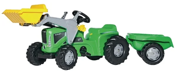 Rolly Toys - R63003 - Pedal Tractor with Front Loader and Trailer Futura Green