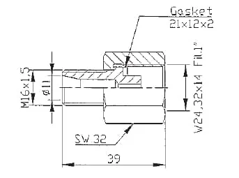 SAIP - LAV9ATBODEL10 - Adapter W24.32x14