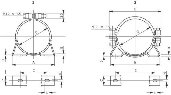 Saip - LAV9CF175 - Accumulator Bracket LAV4000 to LAV12000