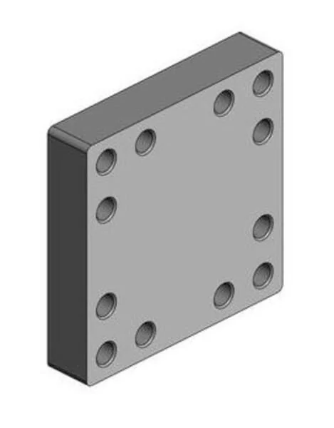 Scharmüller - 00645130 - Weld On Mounting Plate 160x160mm 12x M20