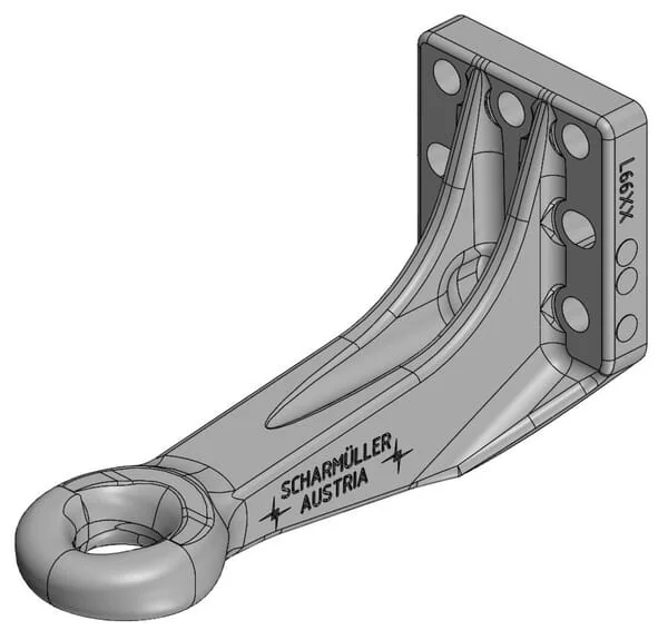 Scharmüller - 006524600A02 - Towing Eye Diameter 50mm 110x100 M20 Offset ISO 20019