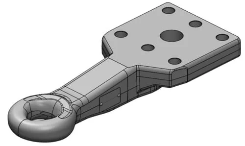 Scharmüller - 00655510A02 - Towing Eye Diameter 40mm 130x115, Horizontal Flanged