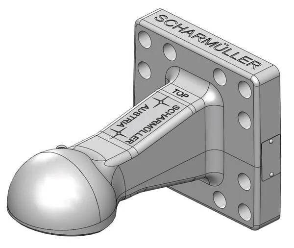 Scharmüller - 00665903A02 - Towing Eye Ball K80® 160x160 6t ISO 24347