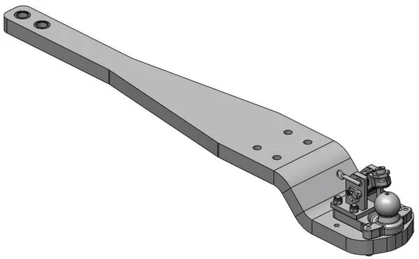 Scharmüller - 009644010A17 - Heavy Duty Drawbar K80® JD 8R 8270R-8400R Cat. 4 Cranked