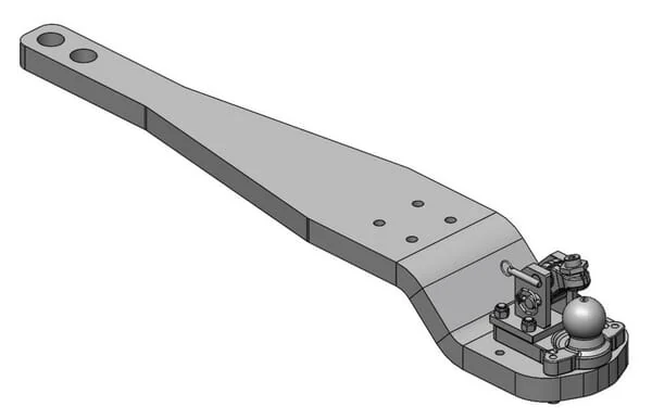 Scharmüller - 009644040A17 - Heavy Duty Drawbar K80® JD 8R 8270R-8400R Cat. 3 Cranked