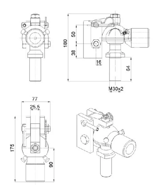 Scharmüller - 02481300 - Ball Coupling K50 Complete Long