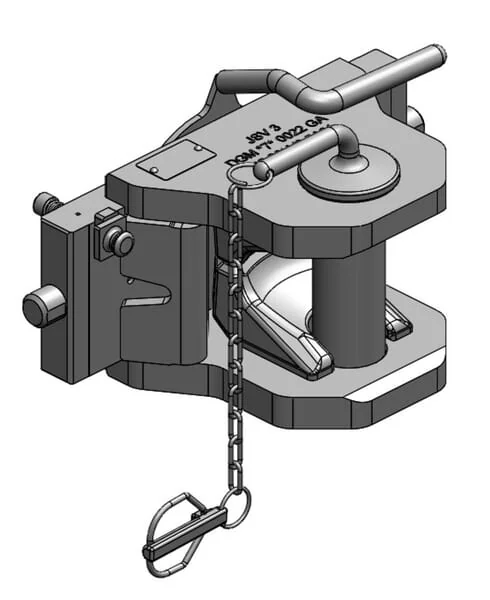 Scharmüller - 033307031A02 - Towing Eye W330 S32 Cat. D3 (Diameter 50mm) With Play Limiter DFS