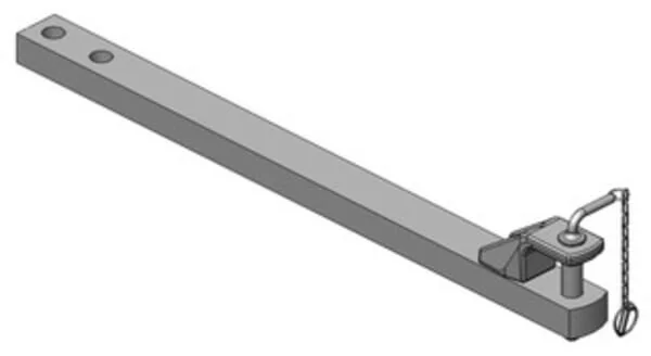 Scharmüller - 108209600A02 - Drawbar 80x50 L1170mm CAT. 2 Diameter 31,5mm