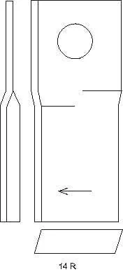 Schumacher - 001473025KR - Mower Blade Rh 94x40x3mm Bore Diameter 19mm Suitable For Krone 25 pack
