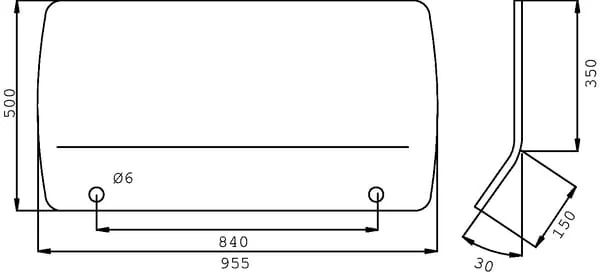 SDF - 04312683 - Rear Window Lower