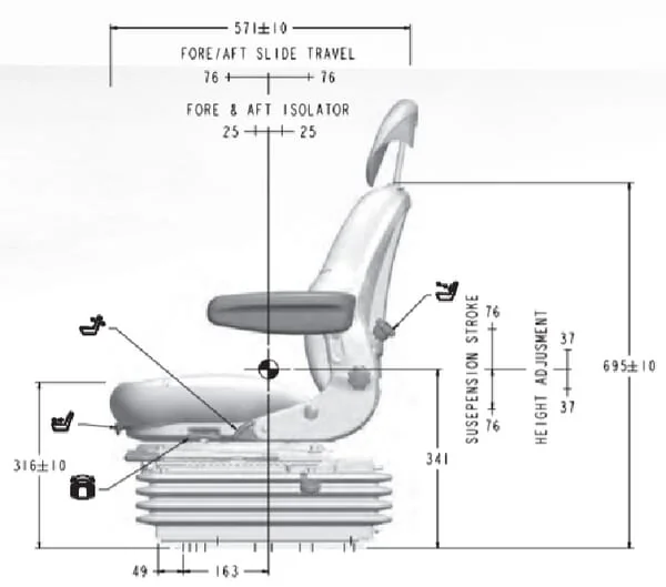 Sears - AS3045A - Seat With Air Suspension