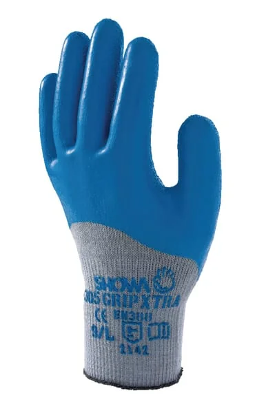 Showa - HS30510 - Work Gloves Size 10/XL, Blue, Polyester, GripXTRA By Showa