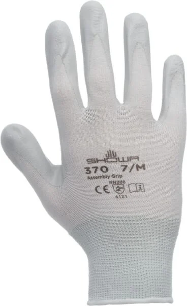 Showa - HS37011 - Work Gloves White Nylon 26cm Long Size 10/2XL Assembly Grip By Showa