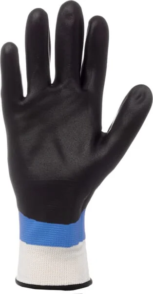Showa - HS3779 - Work Gloves Blue-Black Nylon/Polyester 25cm Long Size 8/L Foam Grip By Showa