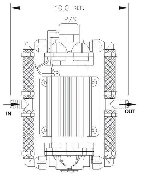 Shurflo - DIP4111035 - Shurflo Diaphragm Pump 12V 26.5 L/M