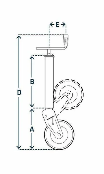 Simol - STR168 - Simol Support Wheel with Horizontal Spindle Diameter 60x830mm