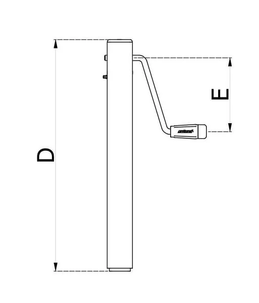 Simol - STR35WF - Support Leg With Side Handle 60x560 mm