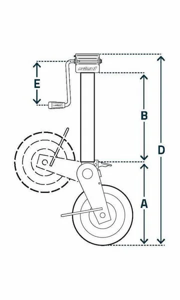 Simol - STR366 - Simol Support Wheel with Side Spindle Diameter 90x1.220mm