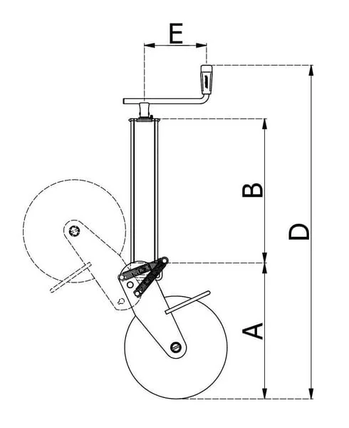 Simol - STR45 - Simol Support Wheel with Horizontal Spindle 80x1.200mm