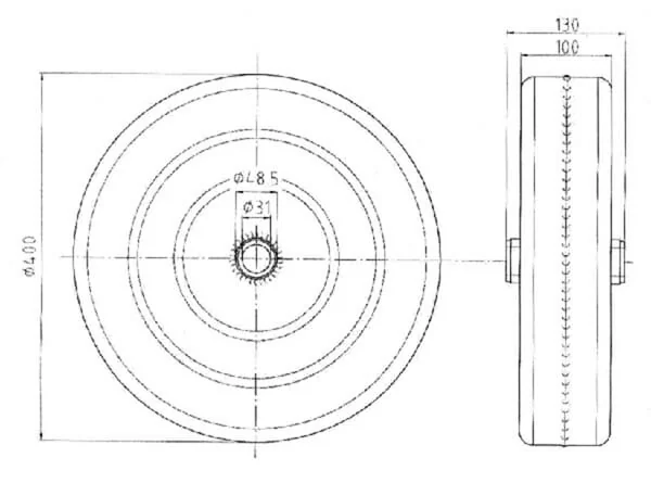 Simol - STR844 - Steel Wheel 400x100