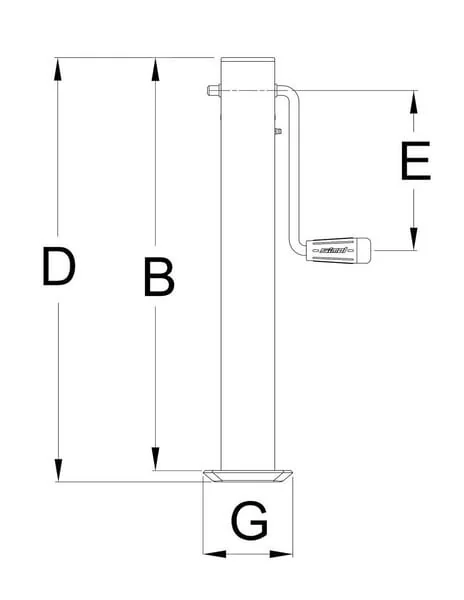 Simol - STRDG5905 - Support Leg With Side Handle 70x561 mm