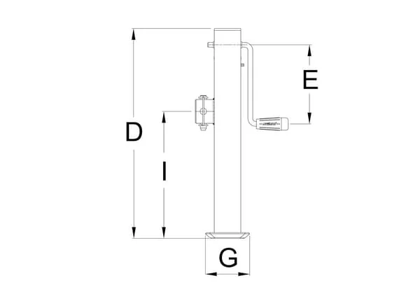 Simol - STRDG590Z - Stand Jack Lateral Handle 70x555mm Galvanized