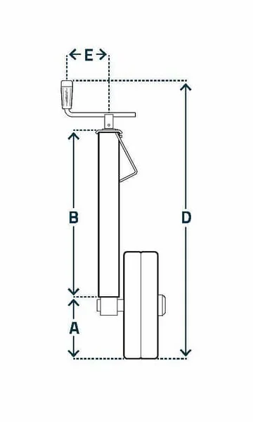 Simol - STRZB415 - Simol Support Wheel With Depth Adjustment 80x860mm